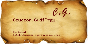 Czuczor György névjegykártya