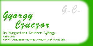 gyorgy czuczor business card