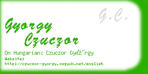 gyorgy czuczor business card